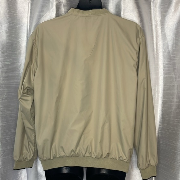 Wedge Men’s Large Reversible V Neck Black Tan Windbreaker - Picture 4 of 7